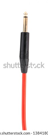 Microphone Cable isolated on white background.