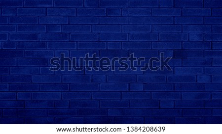 Grunge brick wall blue texture navy blue background