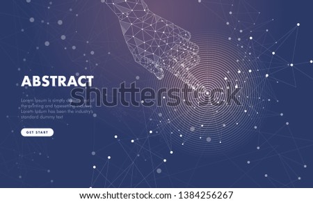   Innovations systems and intellectual technologies in big data. Abstract illustration in programming structure.  Royalty-Free Stock Photo #1384256267