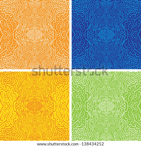 four seamless abstract pattern
