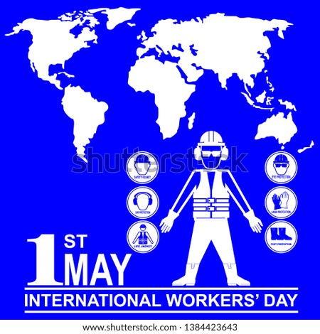 international workers' day, banner illustrator
