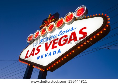 Welcome to Fabulous Las Vegas sign, Nevada, USA