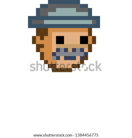 Pixel Art Uncle The Face