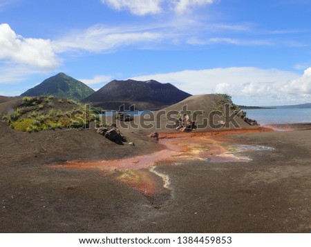 Hot Springs in Rabaul next to Mountain Tavurvur , Rabaul Twon . East New Britain , Papua New Guinea. Top Things to do in Rabaul . Royalty-Free Stock Photo #1384459853