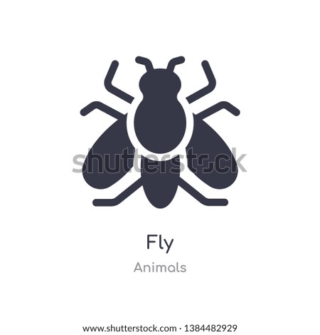 fly icon. isolated fly icon vector illustration from animals collection. editable sing symbol can be use for web site and mobile app