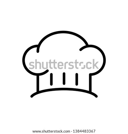 Chef hat icon vector sign pictogram isolated. Cuisine symbol, logo illustration.