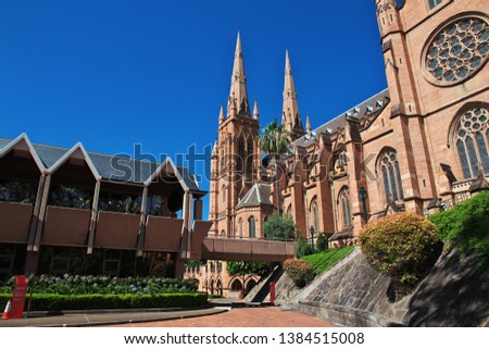 Cathedral in hyde park of Sydney, Australia