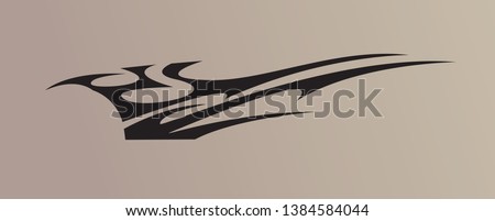 Tribal tattoo in black color suitable for all kind of design, Flaming, Dragon, tiger style. isolated on background - vector