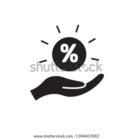 blaack flat Hand holding icon sign, vector illustration, eps 10