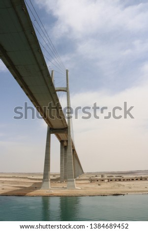 Picture of a bridge over Suez canal