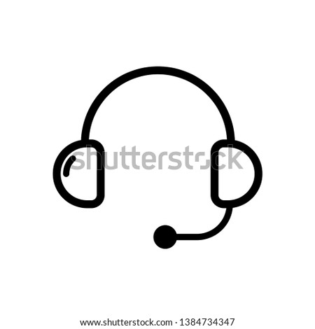 Headset Simple Icon Vector Design