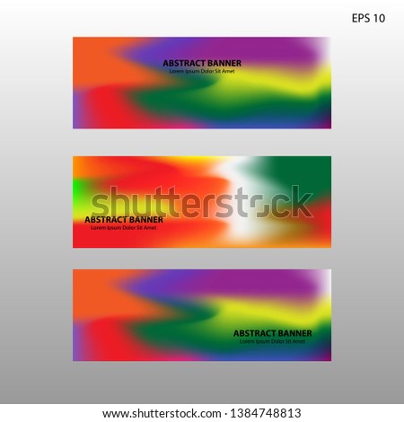 Abstract blurred gradient mesh background in bright rainbow colors. Colorful smooth banner template