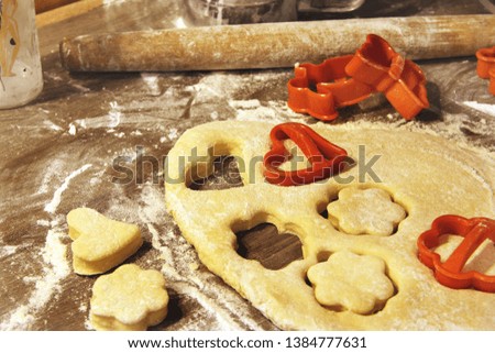 Cooking cookies in the kitchen. Bakery products
