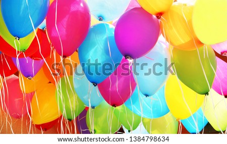 Colorful balloons, filling the picture