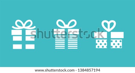 Gifts and celebration icons set, can be used to illustrate topics like parties, birthday celebration, family events. - Vector