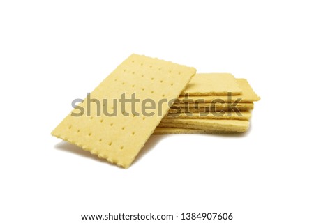 Cheese shake biscuit isolated on white background.