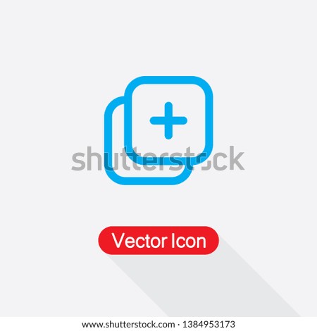 Add Icon Vector Illustration In Flat Style Eps10