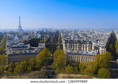 Paris, Eiffel tower, Aerial view, France, Europe