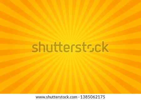 Orange Sunburst Pattern Background. Rays. Radial. Summer Banner. Vector Illustration Royalty-Free Stock Photo #1385062175