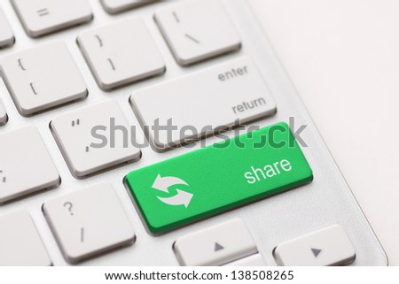 computer concepts, share button key