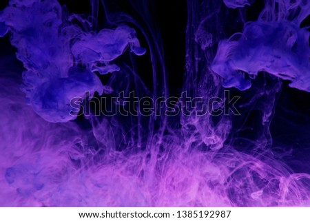 Abstract image background colored paint in water art