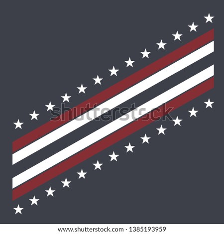 Stylized vector design of American flag stars and stripes
