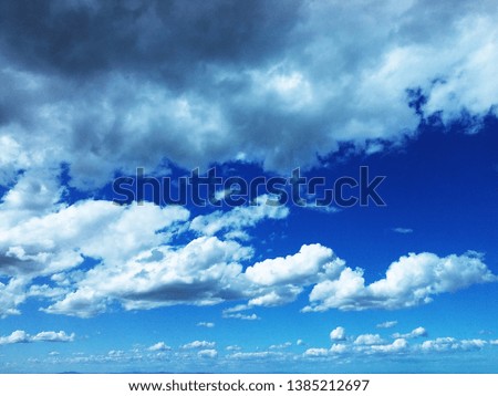 Nice blue sky with clouds and some clear