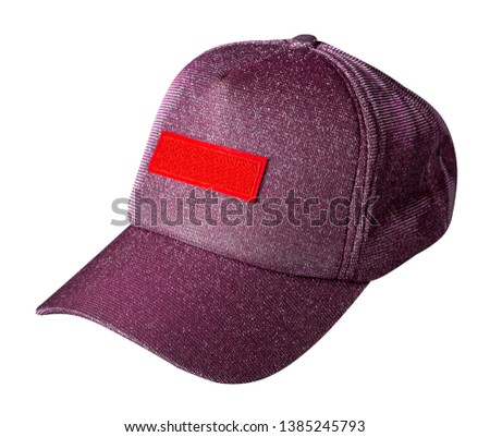 hat isolated on white background. Hat with a visor side view.