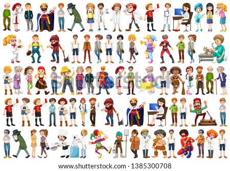 Set of people character illustration