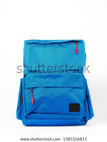 Bag in front of a white background.
