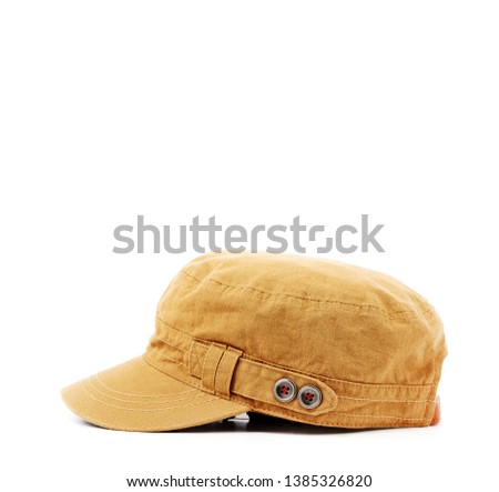 Hat in front of a white background.