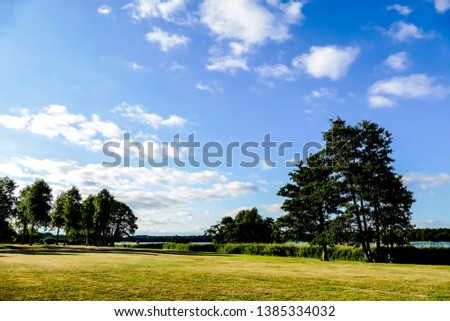 landscape with trees and blue sky, beautiful photo digital picture, beautiful photo digital picture