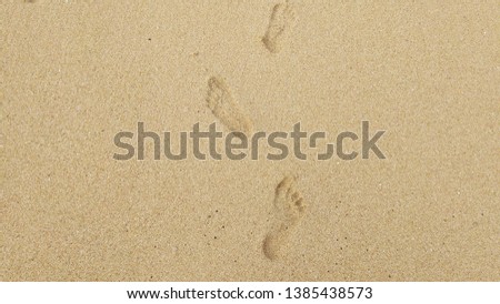 foot print in the sand