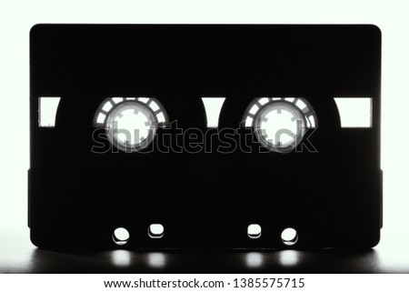 Vintage retro audio cassette. Analog music, entertainment and hipster concept.