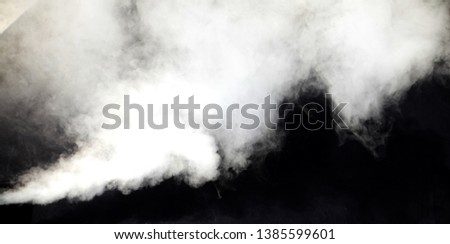 white smoke texture isolated on dark background