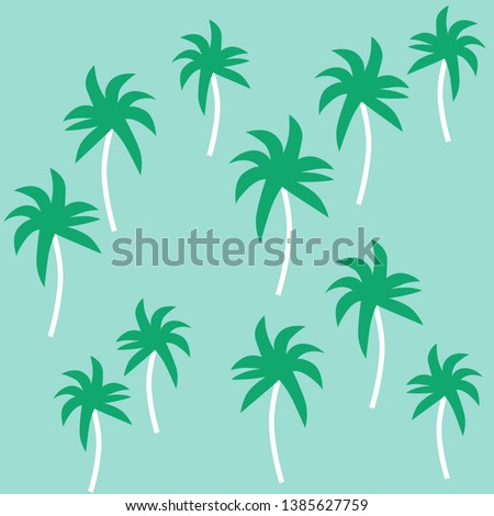  Tropical summer pattern vector illustration