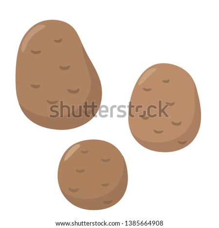 Vector icon vegetable white potato. Potato illustration in flat minimalism style. Royalty-Free Stock Photo #1385664908