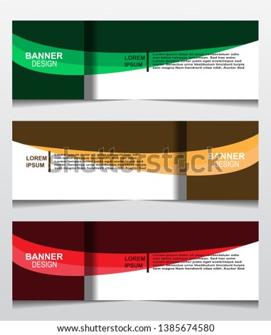 Modern set banner template for web and advertising