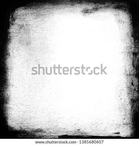 Grunge scary texture with black frame and faded central area for your text or picture, obsolete background
