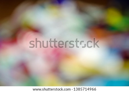 Blurred background of bright colored blocks. Abstract image with a place for the inscription.
