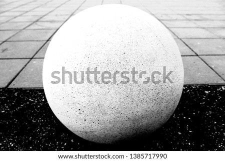 Sphere abstract. Modern sculpture. Background.