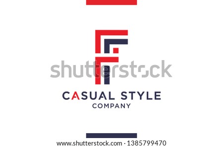 Casual and elegant Vector F Logo for corporate identities. Minimal Logotype design for premium company branding. 
