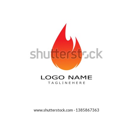 Fire flame Logo Template vector icon Oil,gas and energy logo concept - Vector
