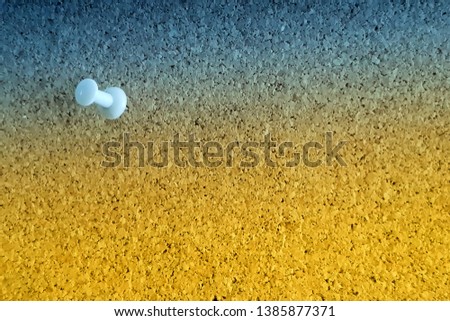 Pins on wooden boards in colorful background