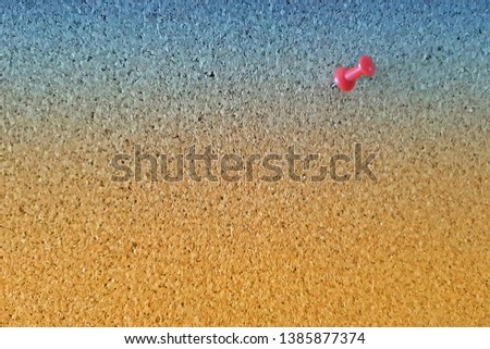 Pins on wooden boards in colorful background