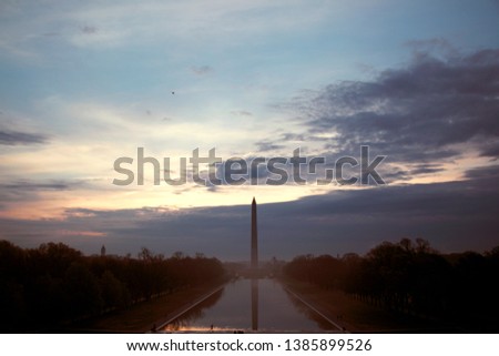 Sunrise At Washington Monument, Washington DC