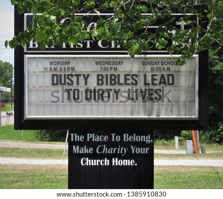 Witty church signs in the Bible belt