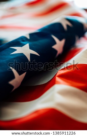 Background with american flag. Fourth of July celebration in the United States