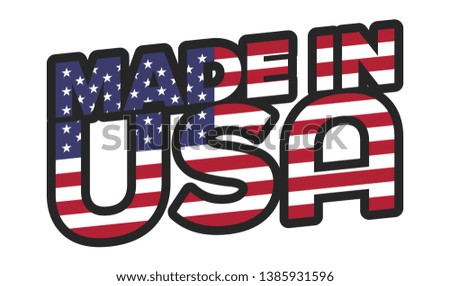 Vector made in USA sign