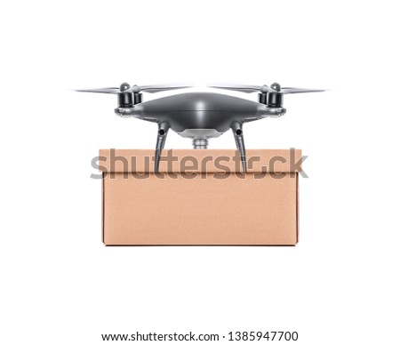 Postal Drone Isolated on a White Background.